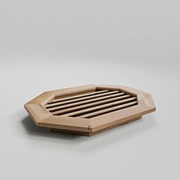 Ekena Millwork - GVWOH - Rustic Wood Horizontal Elongated Octagon Gable Vent