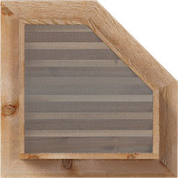 Ekena Millwork - GVWOL - Rustic Wood Half Octagon Top Left Gable Vent