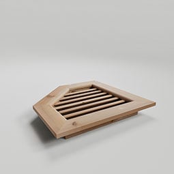 Ekena Millwork - GVWOL - Rustic Wood Half Octagon Top Left Gable Vent
