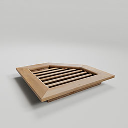 Ekena Millwork - GVWOR - Rustic Wood Half Octagon Top Right Gable Vent