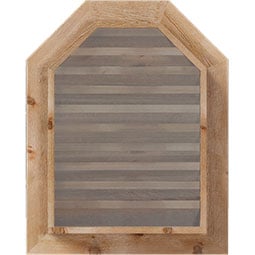 Ekena Millwork - GVWOT - Rustic Wood Octagonal Top Gable Vent