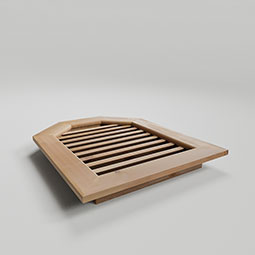 Ekena Millwork - GVWOT - Rustic Wood Octagonal Top Gable Vent