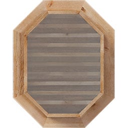 Ekena Millwork - GVWOV - Rustic Wood Vertical Elongated Octagon Gable Vent