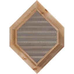 Ekena Millwork - GVWVP - Rustic Wood Vertical Peaked Gable Vent