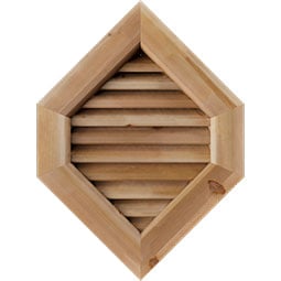 Ekena Millwork - GVWVP - Rustic Wood Vertical Peaked Gable Vent