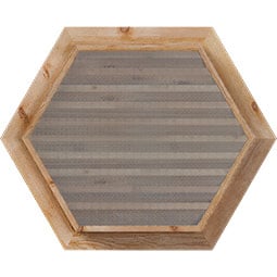 Ekena Millwork - GVWHP - Rustic Wood Horizontal Peaked Gable Vent