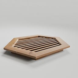 Ekena Millwork - GVWHP - Rustic Wood Horizontal Peaked Gable Vent