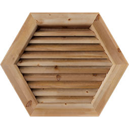 Ekena Millwork - GVWHP - Rustic Wood Horizontal Peaked Gable Vent