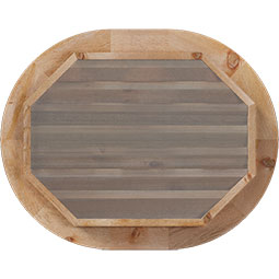 Ekena Millwork - GVWRE - Rustic Wood Horizontal Round Ended Gable Vent