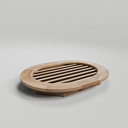 Ekena Millwork - GVWRE - Rustic Wood Horizontal Round Ended Gable Vent