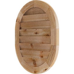 Ekena Millwork - GVWVR - Rustic Wood Vertical Round Ended Gable Vent