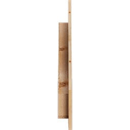 Ekena Millwork - GVWPL - Rustic Wood Half Peaked Top Left Gable Vent