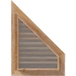 Ekena Millwork - GVWPL - Rustic Wood Half Peaked Top Left Gable Vent