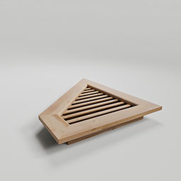 Ekena Millwork - GVWPL - Rustic Wood Half Peaked Top Left Gable Vent