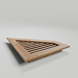 Ekena Millwork - GVWPR - Rustic Wood Half Peaked Top Right Gable Vent
