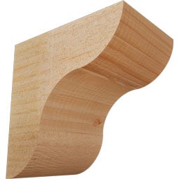 Ekena Millwork - CORCAR00 - Rustic Wood Rustic Wood Corbel, Carmel Style