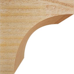 Ekena Millwork - CORHUN00 - Rustic Wood Rustic Wood Corbel, Huntington Style