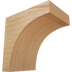 Ekena Millwork - CORHUN00 - Rustic Wood Rustic Wood Corbel, Huntington Style