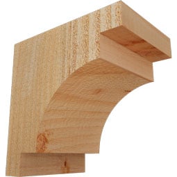 Ekena Millwork - CORMED00 - Rustic Wood Rustic Wood Corbel, Mediterranean Style