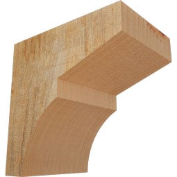 Ekena Millwork - CORMON00 - Rustic Wood Rustic Wood Corbel, Monterey Style