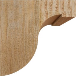 Ekena Millwork - CORDEL00 - Rustic Wood Rustic Wood Corbel, Del Monte Style