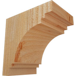 Ekena Millwork - CORPEC00 - Rustic Wood Rustic Wood Corbel, Pescadero Style