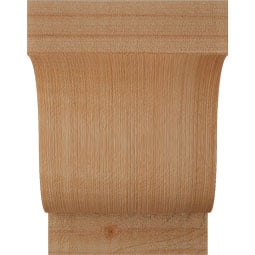 Ekena Millwork - CORNEW00 - Rustic Wood Rustic Wood Corbel, Newport Style
