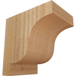 Ekena Millwork - CORNEW00 - Rustic Wood Rustic Wood Corbel, Newport Style