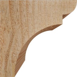 Ekena Millwork - CORYOR00 - Rustic Wood Rustic Wood Corbel, Yorktown Style
