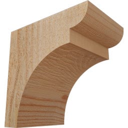 Ekena Millwork - CORYOR00 - Rustic Wood Rustic Wood Corbel, Yorktown Style
