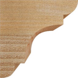 Ekena Millwork - CORNEB00 - Rustic Wood Rustic Wood Corbel, New Brighton Style