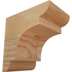 Ekena Millwork - CORNEB00 - Rustic Wood Rustic Wood Corbel, New Brighton Style