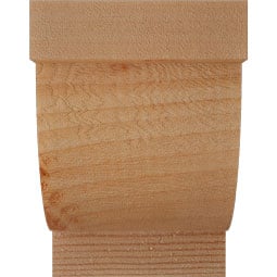 Ekena Millwork - CORALP00 - Rustic Wood Rustic Wood Corbel, Alpine Style