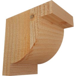 Ekena Millwork - CORALP00 - Rustic Wood Rustic Wood Corbel, Alpine Style
