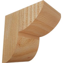 Ekena Millwork - CORCRE00 - Rustic Wood Rustic Wood Corbel, Crestline Style