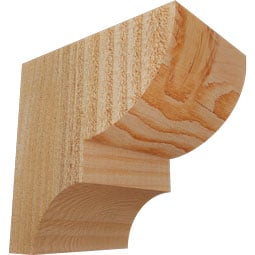 Ekena Millwork - CORRID00 - Rustic Wood Rustic Wood Corbel, Ridgewood Style