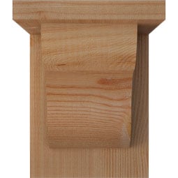 Ekena Millwork - CORCAR01 - Rustic Wood Rustic Wood Corbel w/Backplate, Carmel Style