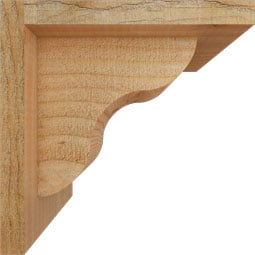 Ekena Millwork - CORCAR01 - Rustic Wood Rustic Wood Corbel w/Backplate, Carmel Style