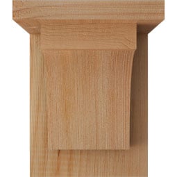 Ekena Millwork - CORHUN01 - Rustic Wood Rustic Wood Corbel w/Backplate, Huntington Style