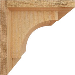 Ekena Millwork - CORHUN01 - Rustic Wood Rustic Wood Corbel w/Backplate, Huntington Style