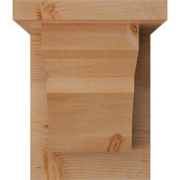 Ekena Millwork - CORMON01 - Rustic Wood Rustic Wood Corbel w/Backplate, Monterey Style