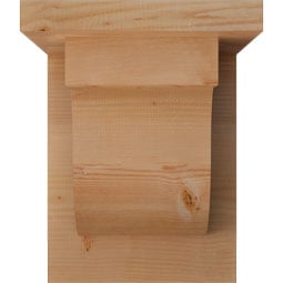 Ekena Millwork - CORDEL01 - Rustic Wood Rustic Wood Corbel w/Backplate, Del Monte Style