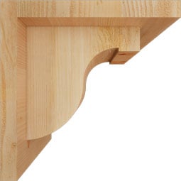 Ekena Millwork - CORDEL01 - Rustic Wood Rustic Wood Corbel w/Backplate, Del Monte Style