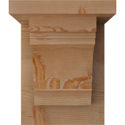 Ekena Millwork - CORPEC01 - Rustic Wood Rustic Wood Corbel w/Backplate, Pescadero Style