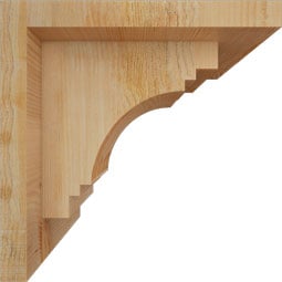 Ekena Millwork - CORPEC01 - Rustic Wood Rustic Wood Corbel w/Backplate, Pescadero Style