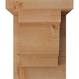 Ekena Millwork - CORNEW01 - Rustic Wood Rustic Wood Corbel w/Backplate, Newport Style
