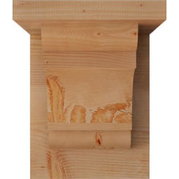 Ekena Millwork - CORNEB01 - Rustic Wood Rustic Wood Corbel w/Backplate, New Brighton Style