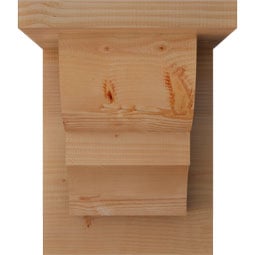 Ekena Millwork - CORRID01 - Rustic Wood Rustic Wood Corbel, Ridgewood Style