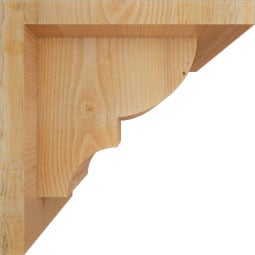Ekena Millwork - CORRID01 - Rustic Wood Rustic Wood Corbel, Ridgewood Style