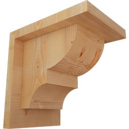 Ekena Millwork - CORRID01 - Rustic Wood Rustic Wood Corbel, Ridgewood Style